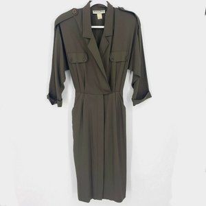 Vtg Danny & Nicole New York Womens 8 Army Dress